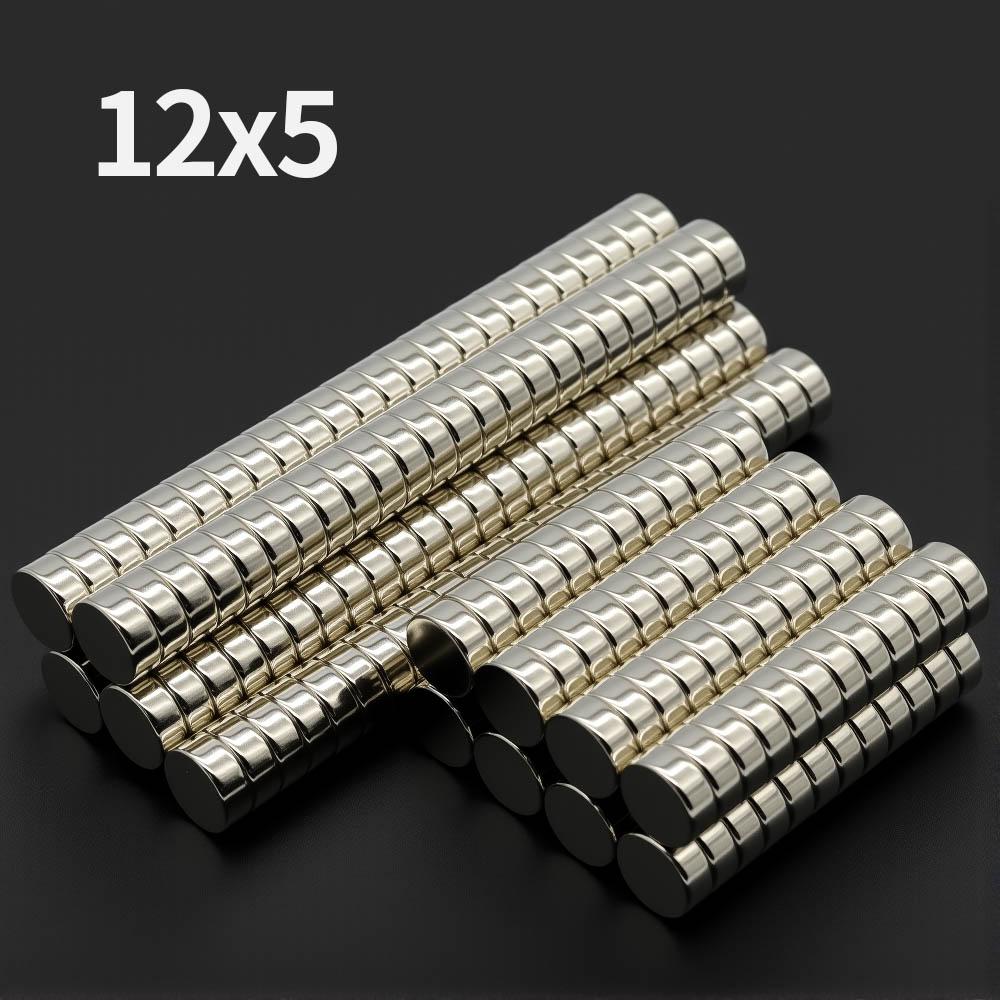12x5mm Powerful Neodymium Magnet N35 NdfeB Permanent Magnetic imanes Round Super Strong Fridge Magnets DIY