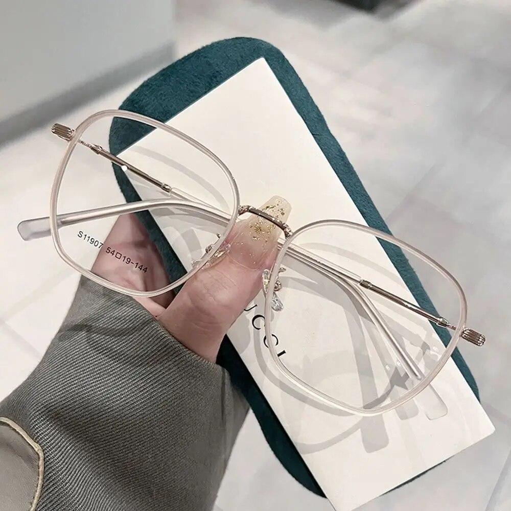 Ultra Light Big Square Frame Anti-Blue Light Glasses Women Men Optical Frame Eye Protection Eyeglasses Office Computer Goggles