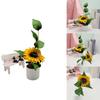 Sunflower Faux Plant For Tabletop And Bedroom Decor With Rain Flower Stone Accents