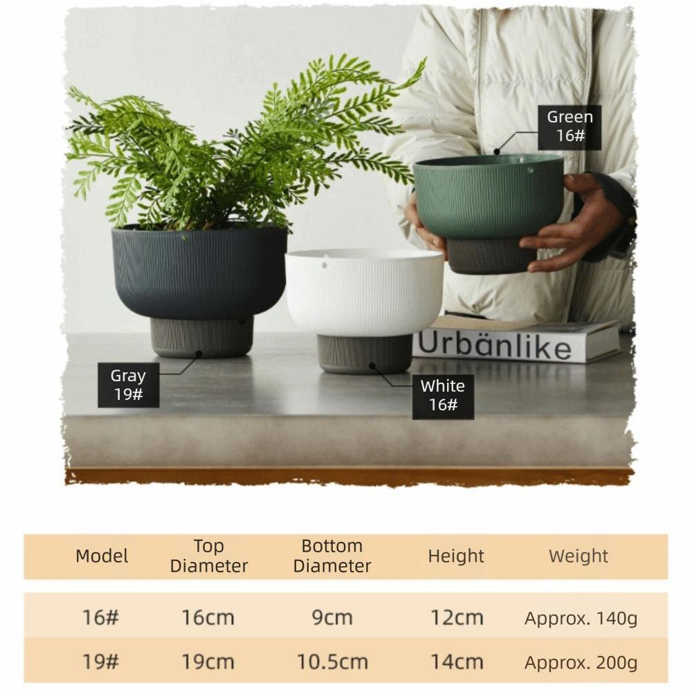 Self Watering Hanging Flower Pots Detachable Base White Green Grey Hanger Plant Basket Thickened Drainage Plant Flowerpot