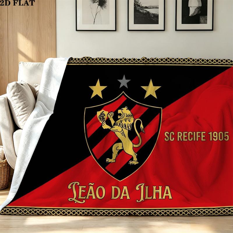 Sport Club Do Recife Print Flannel Blanket High Quality Warm Comfortable Cover for All Seasons Perfect for Gifts Home Decor