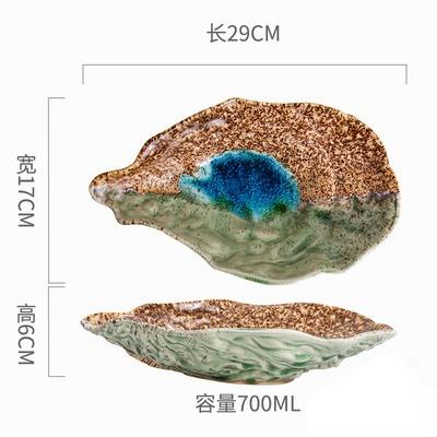 Piatto per ostriche Piatto da cena in ceramica irregolare Ciotola da dessert Piatto da frutta Ciotola da insalata Vassoio per snack Piatto per salse Piatti decorativi Piatti