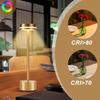 Table Lamp - NETTLIFE - USB-C Rechargeable Model - Dimmable - Wireless - Metal Gold