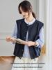 Early Autumn Women's Slimming Sleeveless Vest - Round Neck, Solid Color, Japanese Casual Style