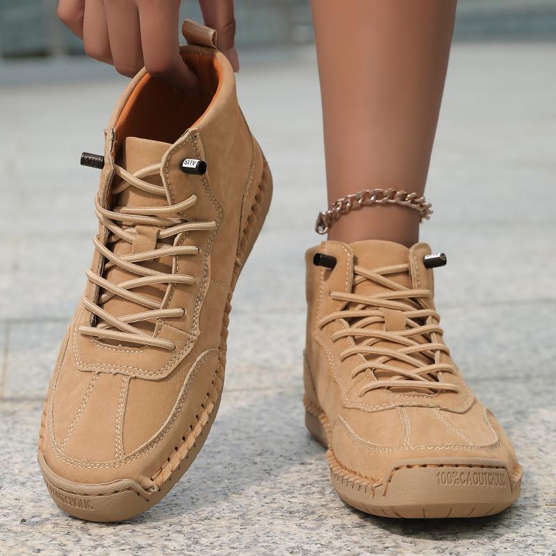 Women's Microfiber Casual Shoes Fashion Men's Driving Shoes Men's Lace Up Flat Shoes Comfortable Loafers