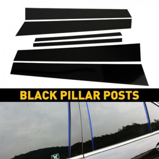 Piano Black Pillar Posts For Honda Accord Sedan 2008-13 Window Door Cover Trims