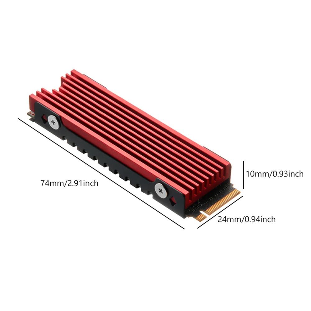 M.2 SSD NVMe Heat Sink M2 2280 Solid State Hard Disk Aluminum Heatsink Gasket with Thermal Silicone Pad PC Accessories