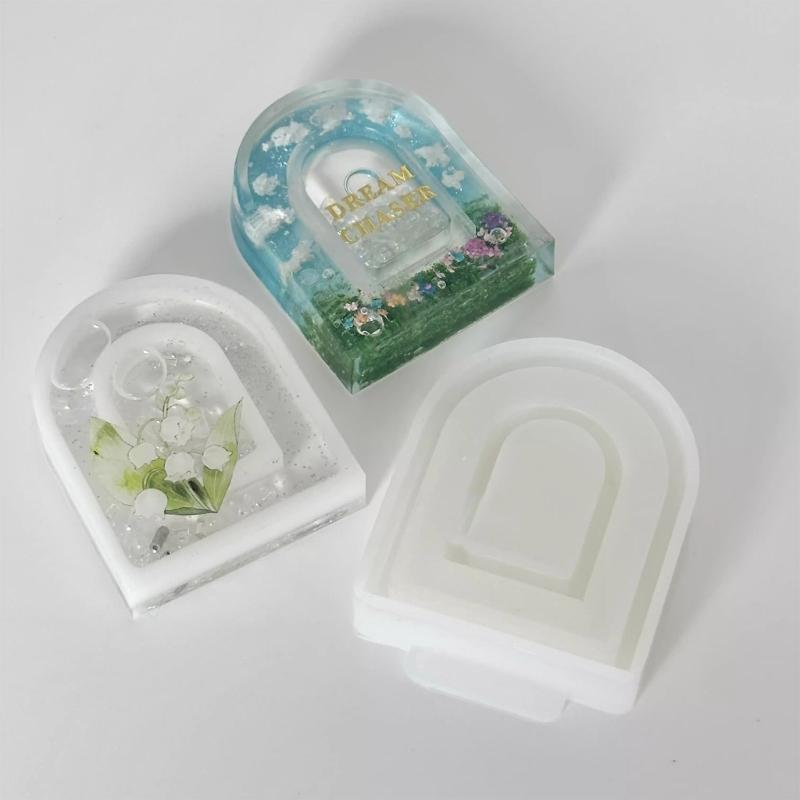 High Quality Liquid Silicone Mold Innovative Arched Door Quicksand Mold Perfect for DIY Crafts Keychains and Phone Cases