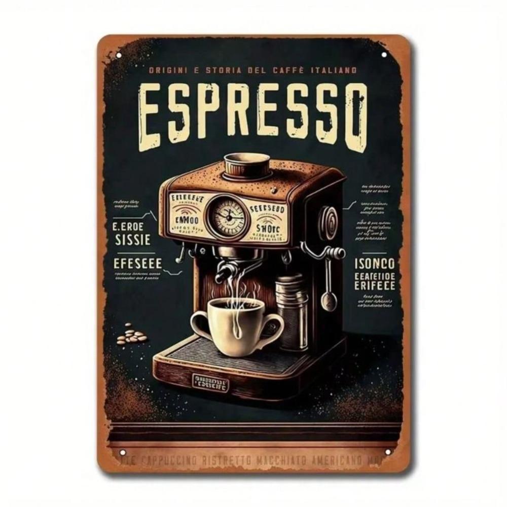 Metal Poster Vintage Coffee Decor Kitchen Wall Art Gift