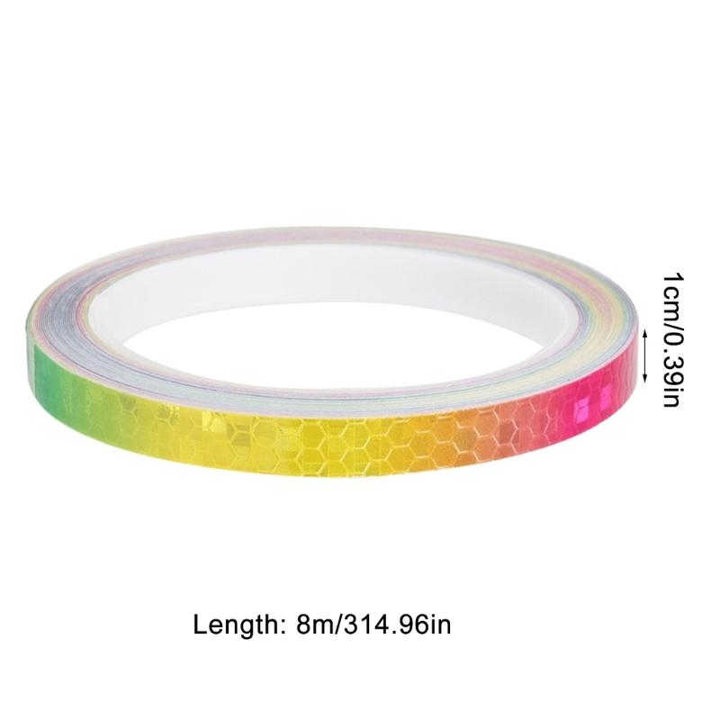 Bike Stickers Reflective Tape Bicycles Wheels Reflect Sticker MTB Bike Reflective Sticker Strip Tape for Cycling Warning