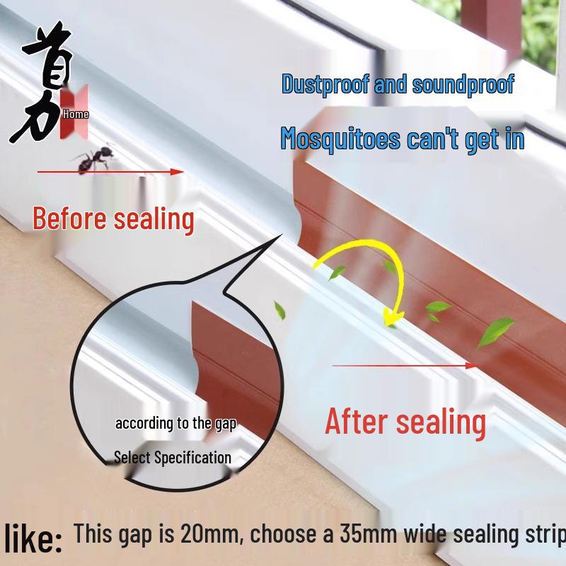 Door & Window Windproof Insulation Seal Strip - Soundproof, Waterproof, Adhesive
