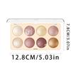 8-Color Highlight Contour Eyeshadow Palette Ultra-Fine Glitter, Moisturizing Luster, Buildable and Waterproof Blush Eyeshadow Multi-use Powder
