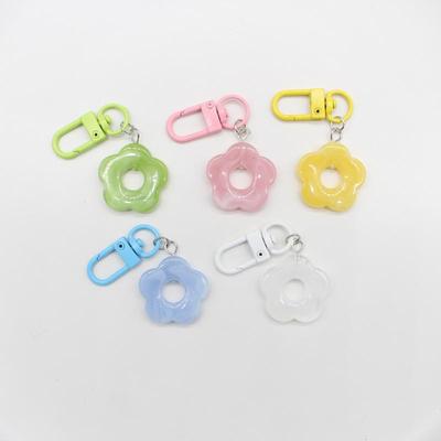 Trendiger blumenförmiger Schlüsselanhänger-Anhänger in Bonbonfarben für Damenhandtaschen
