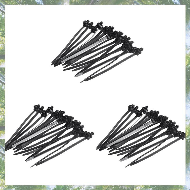 Premium-Nylon Push Mount Car Dome Cable Zip Tie, 162Mm Length, 60 Pcs, Black