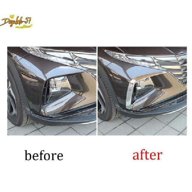 For Hyundai Tucson -24 Chrome Style Headlight Cover Front Lamp Trim Bezel