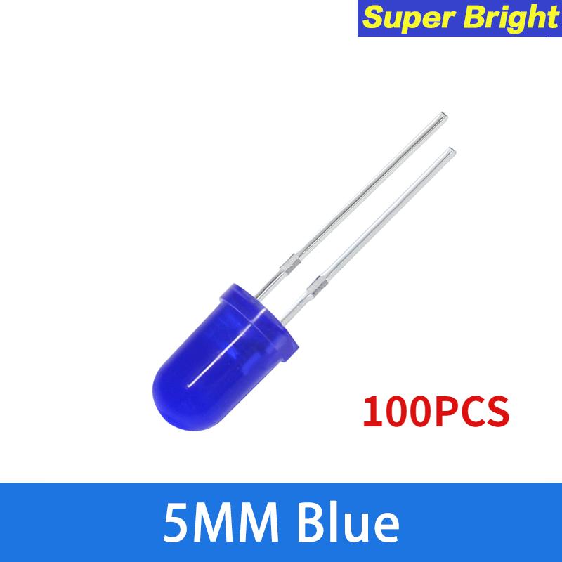 50/100pcs F5 5MM LED Diode Assorted Kit Ultra Bright LED Diodes White Red Blue Green Yellow DIY Light Emitting Diodes