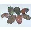 07Pcs Natural Blood Red Bloodstone Oval Cabochon Loose Gemstone Lot 427Cts. A-750