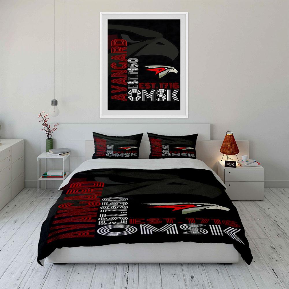 Avangard Omsk Eagle Design Bedding Set Print Bedding Set Duvet Cover Pillowcases (1* Duvet Cover 2* Pillowcases Do Not Include Comforter)