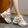 Fashion Inner Increase Small White Shoes Women 2024 Summer New Leather Fashion Sneakers Small Thick Soled Board Shoes