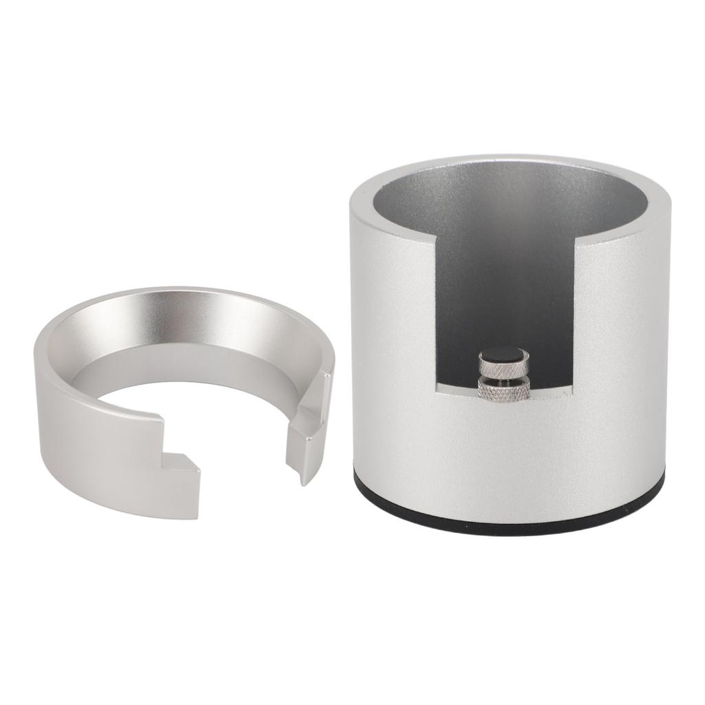 Coffee Portafilter Holder with Dosing Funnel 58mm Aluminum Alloy Round Coffee Machine Portafilter Tamping Stand for Home Bar