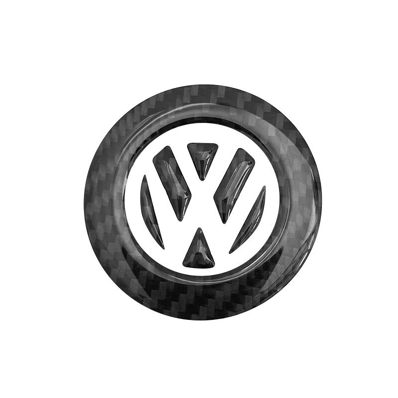 FD06-Valve Stems Caps New Carbon Fiber Car Steering Wheel Sticker Decorative Stickers For VW Volkswagen Golf 6 7 Polo CC Tiguan Passa