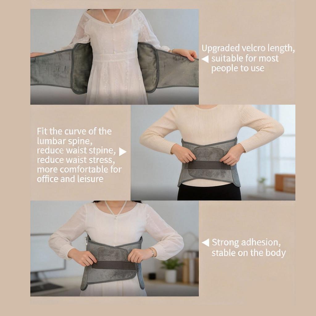 Heated Waist Support Belt - Wraps Around The Waist And Provides Heat. Winter Seat Insulation. Waist Support Belt . Heating Pad.