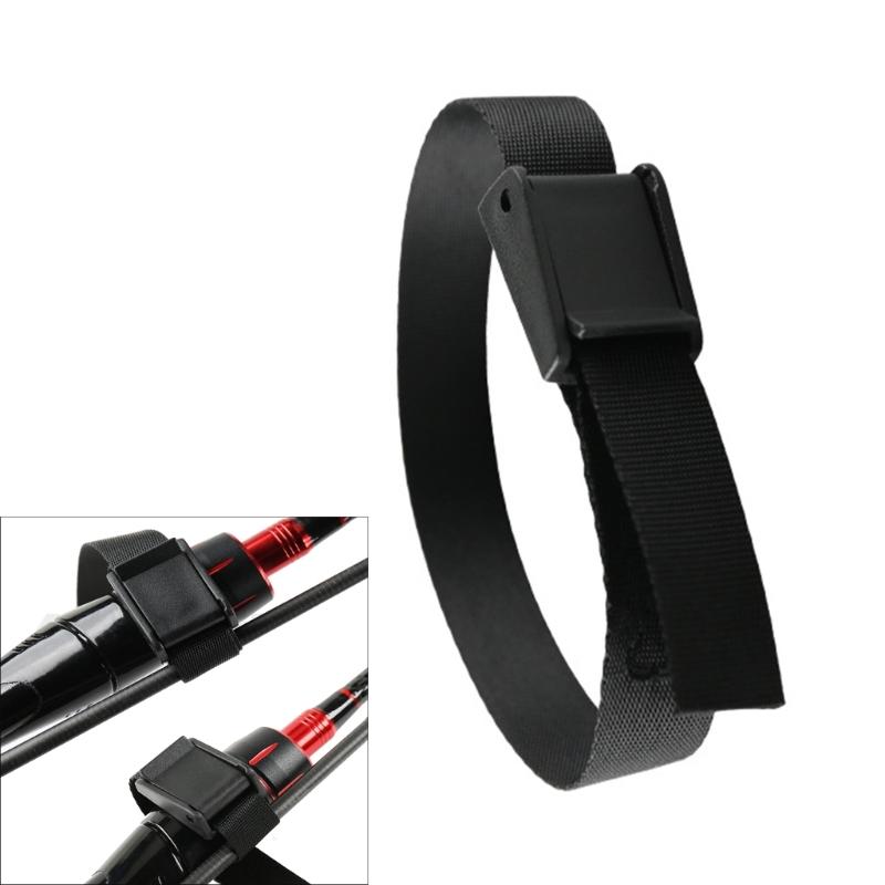 Fishing Rod Tie Holder Fishing Tackle Accessories Fastener Cable Tie Belt Wrap Band Fishing Tool Tie Belts Strap