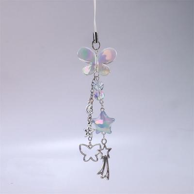 Y2K Charms Phone Pendant Butterfly Sweet Girl Phone Lanyard Phonestraps Backpack Ornament Phone Chain Camera
