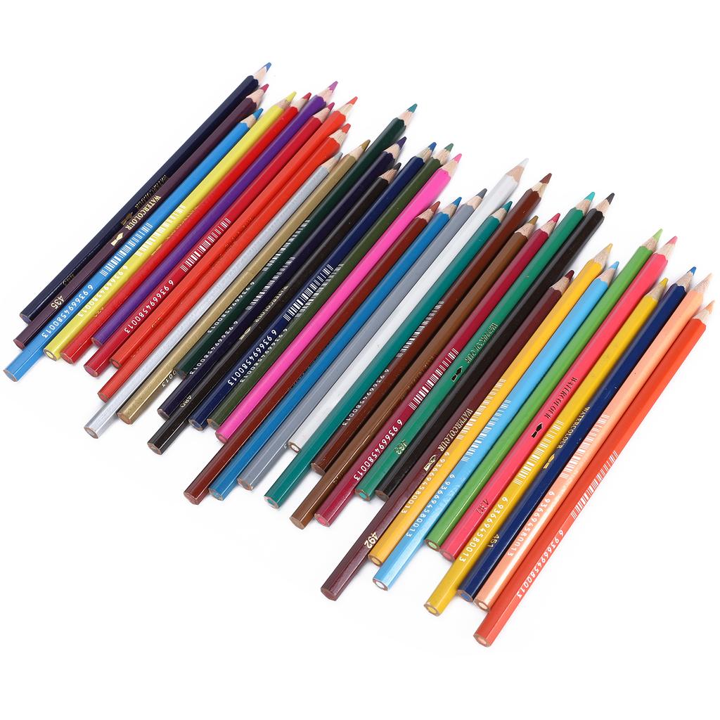 36 Stück Buntstifte Wasserlöslich Eisen Eimer Verpackt Mehrfarbig Kinder Malwerkzeuge