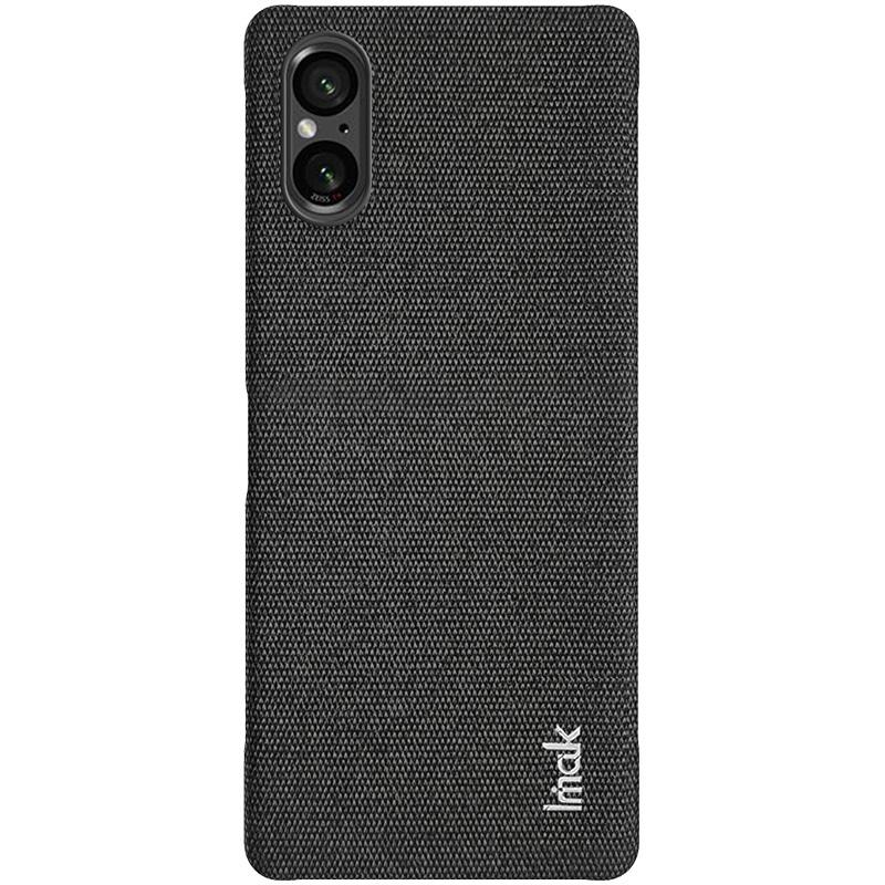 IMAK Ruiyi Series for Sony Xperia 5 V Case Cloth Texture Shell Shockproof PU Leather+PC Cell Phone Cover