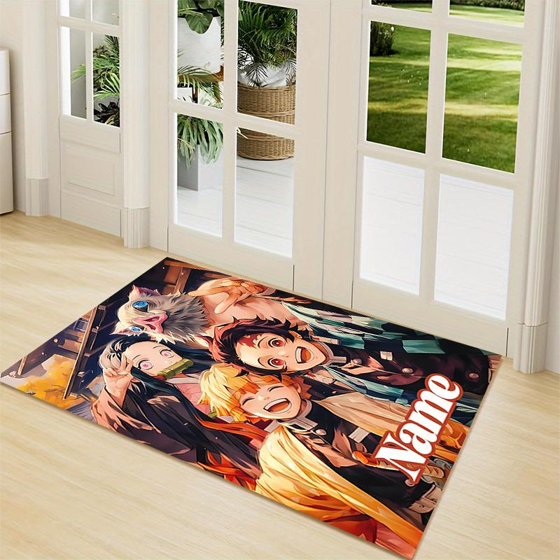 Custom Name Unicorn Fantasy Adventure Carpet Rug Customizable Soft Washable Anti-Slip Home Living Room Sofa Mats Personalized Rug. 0909180