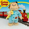 34CM New Cartoon Anime Curious George Plush Toy Monkey Stuffed Animal Doll Soft Game Peripheral Kid Fan Birthday Accompany Gifts