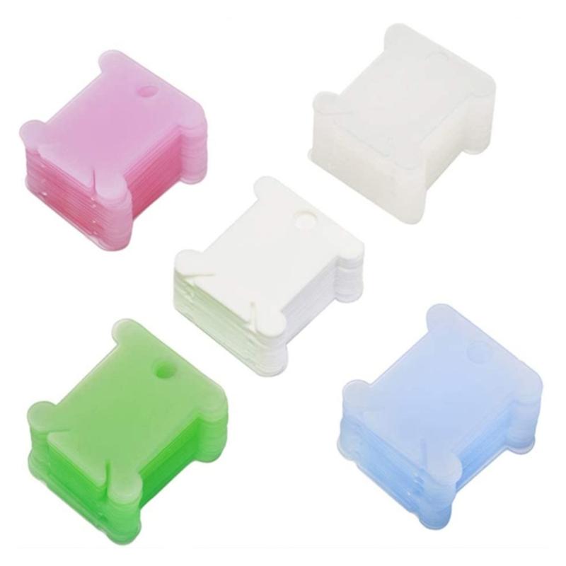 50Pcs Plastic Floss Bobbins Thread Winder, Embroidery Thread Organiser for DIY Embroidery Sewing Thread Storage