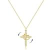 Crown Circle Rotating Necklace - Women's Pendant with Cross and European American Design