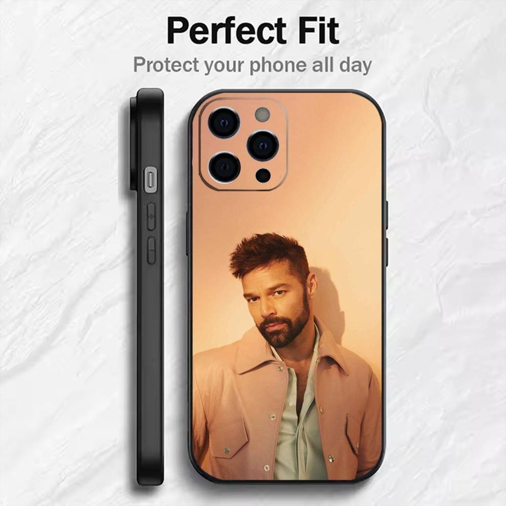 Ricky M-Martin Printed Phone Case For iPhone17,16,15,14,13,12 Plus,Max Soft Silicone Black Cover