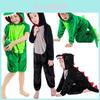 Adorable Halloween Childs Dinosaur Costume Crocodile Jumpsuit For Fancy Dress Parties