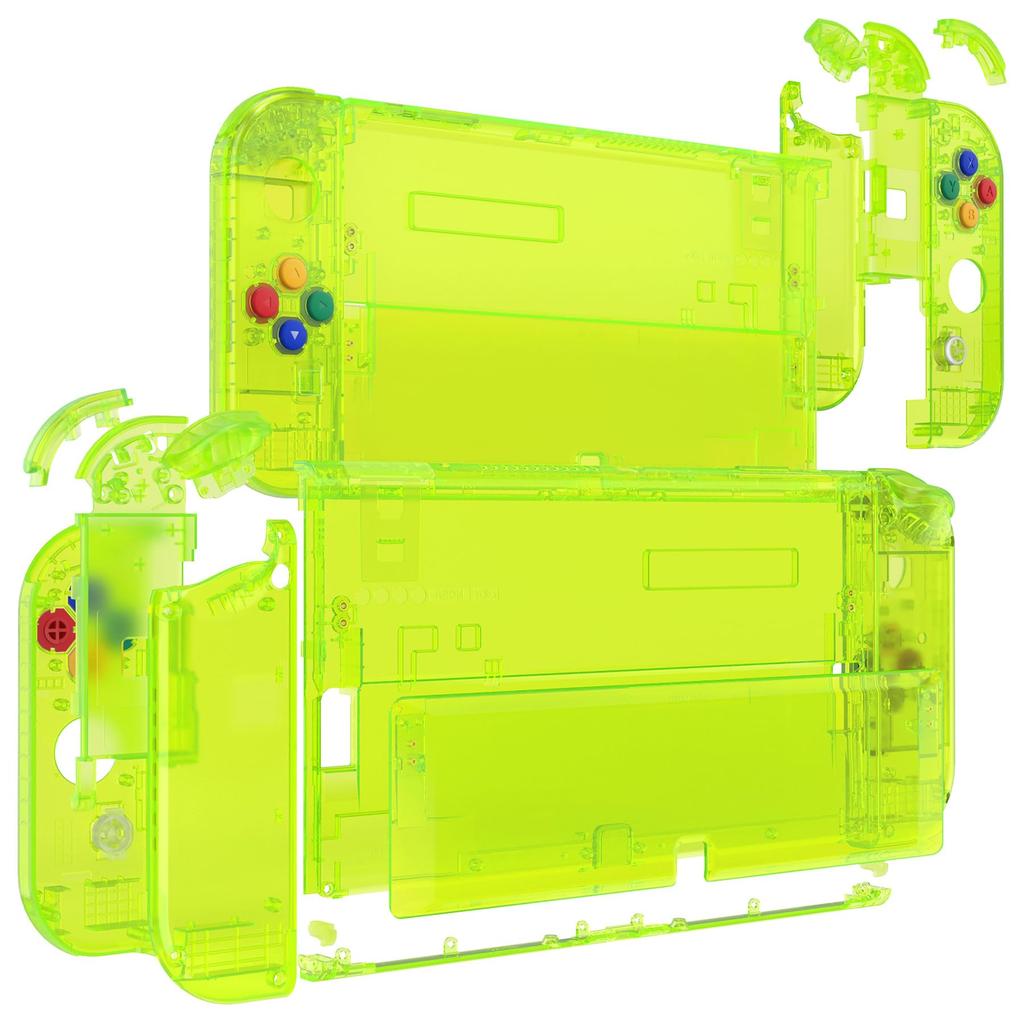 Není hlavní jednotkou Zadní deska z průhledného materiálu pro spínač eXtremeRate kompatibilní s OLED PC spínačem Zadní spínač kompatibilní s Switch OLED Joycon