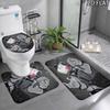 3Pcs Flannel Toilet Mat Set Mtdmr Puzzles Smg4 Bathroom Rug Bath Carpet Non Slip Home Decor