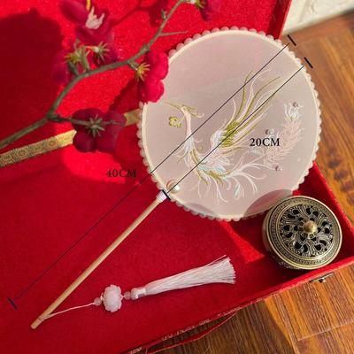 LIEI Chinese Style Embroidered Round Fan