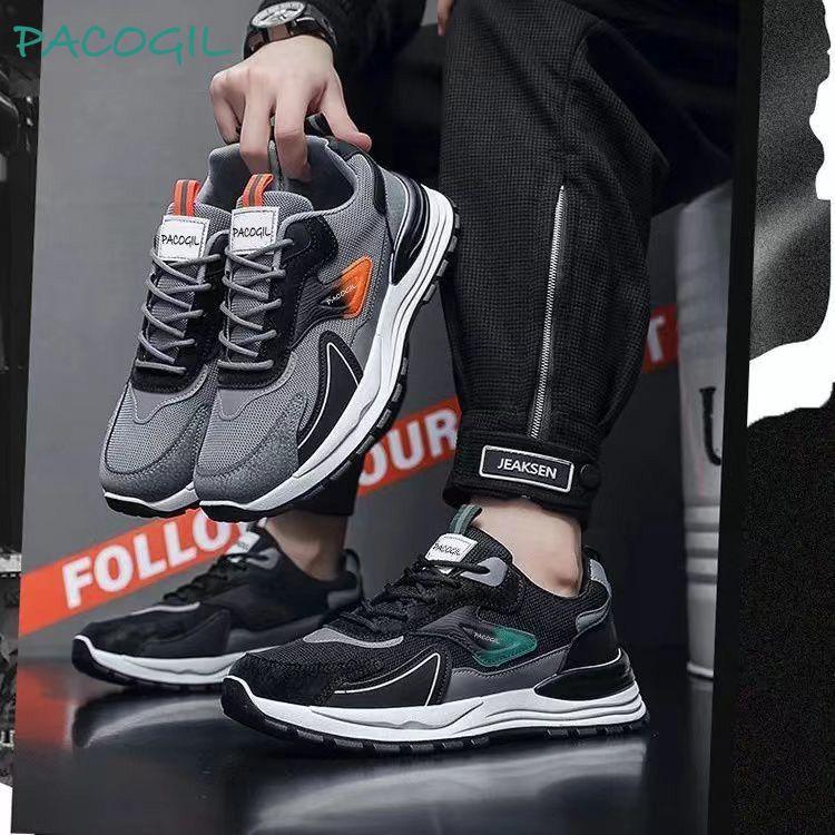 Men's shoes new breathable mesh sneakers non-slip soft-soled running shoes fashion casual shoes platform dad shoes