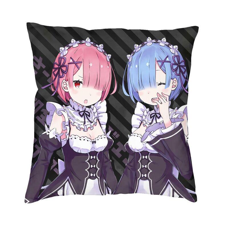 

Чехол для подушки Re Zero 40x40 Декоративный принт Темное фэнтези Аниме Декоративная наволочка для гостиной Двусторонний 30x30cm 12x12in