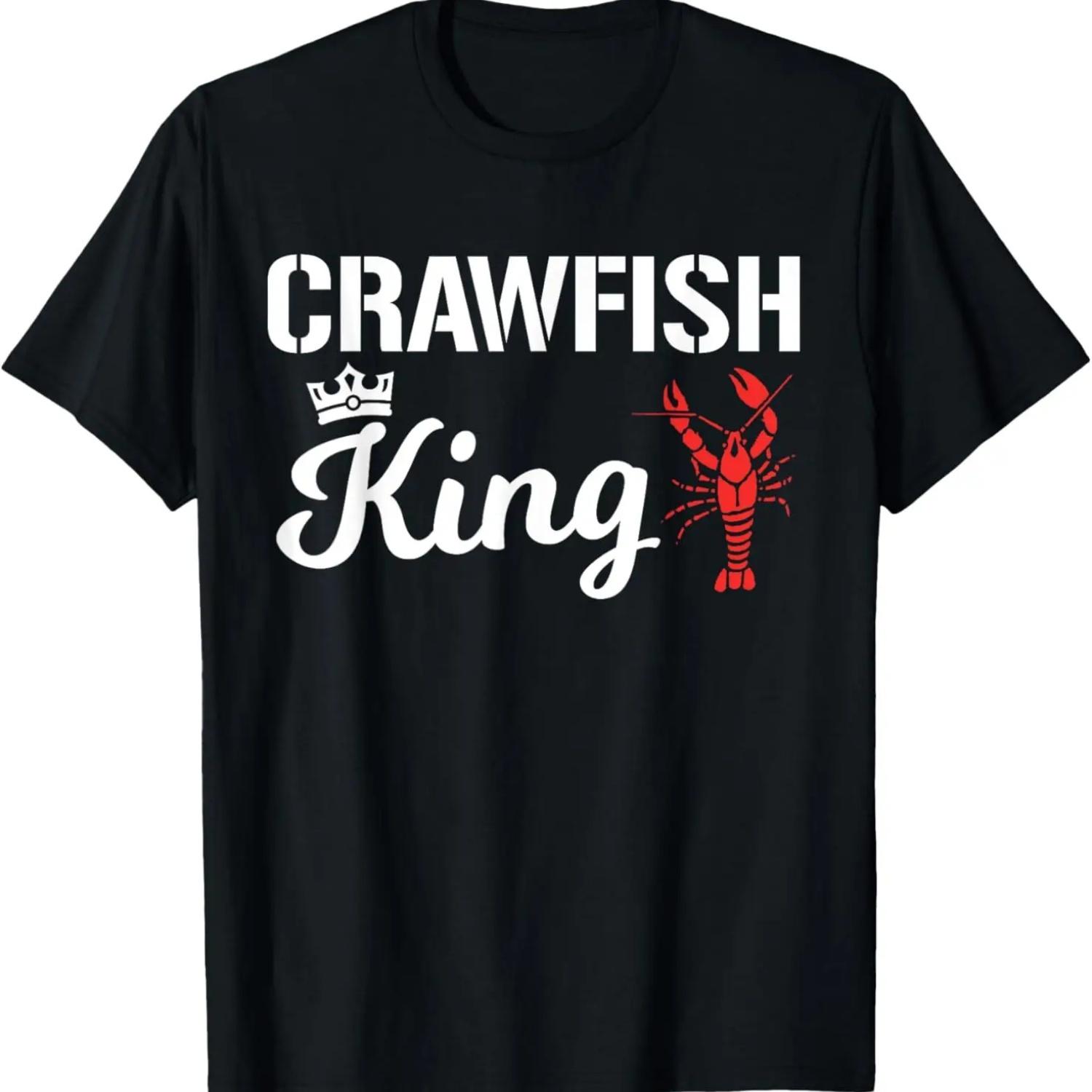 

Crawfish King Funny Crayfish Cajun Boil Party Festival Men T-Shirt S чёрный
