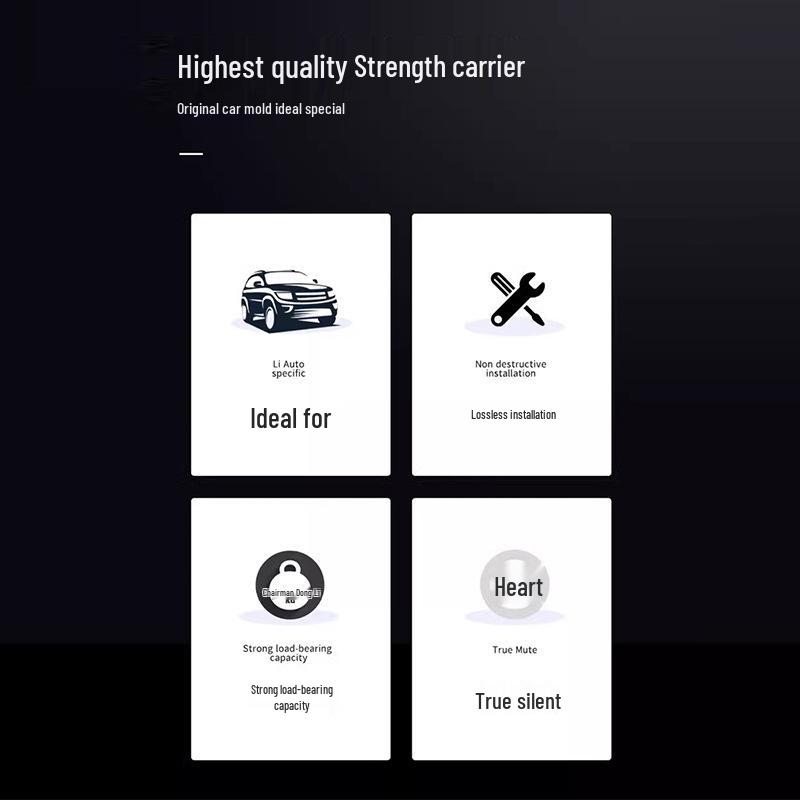 Ideal L6 Aluminum Alloy Black Roof Rack Crossbars for Car Exterior Modification
