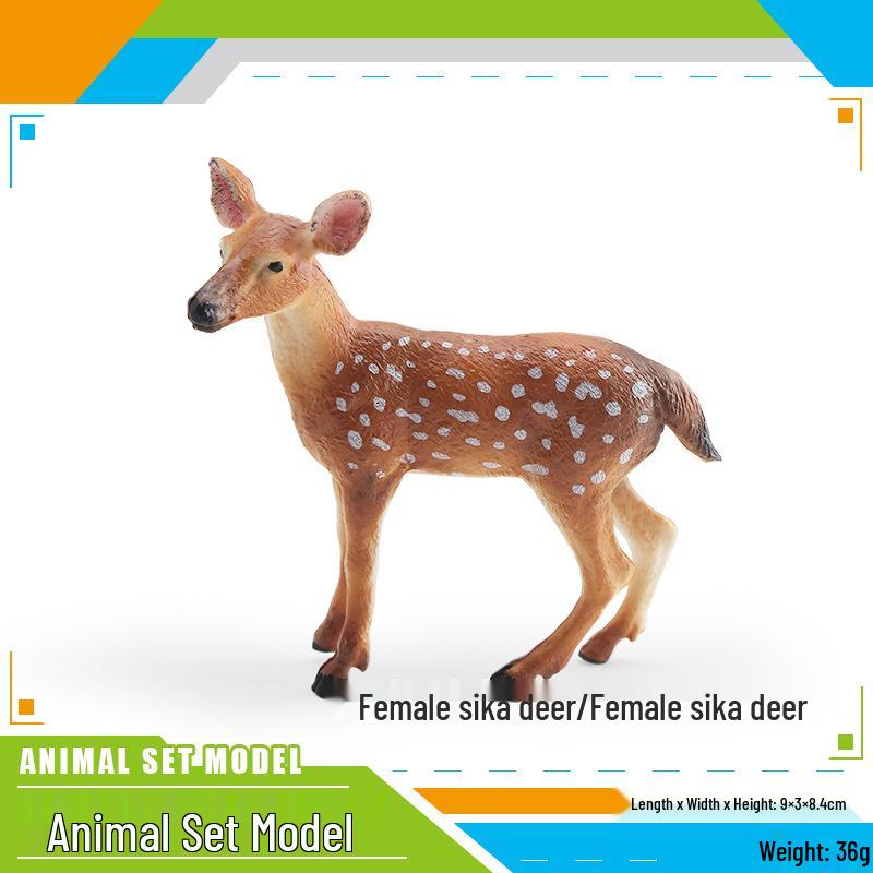 Children s Forest Animal Deer Models: White-tailed & Sika Deer Ornaments