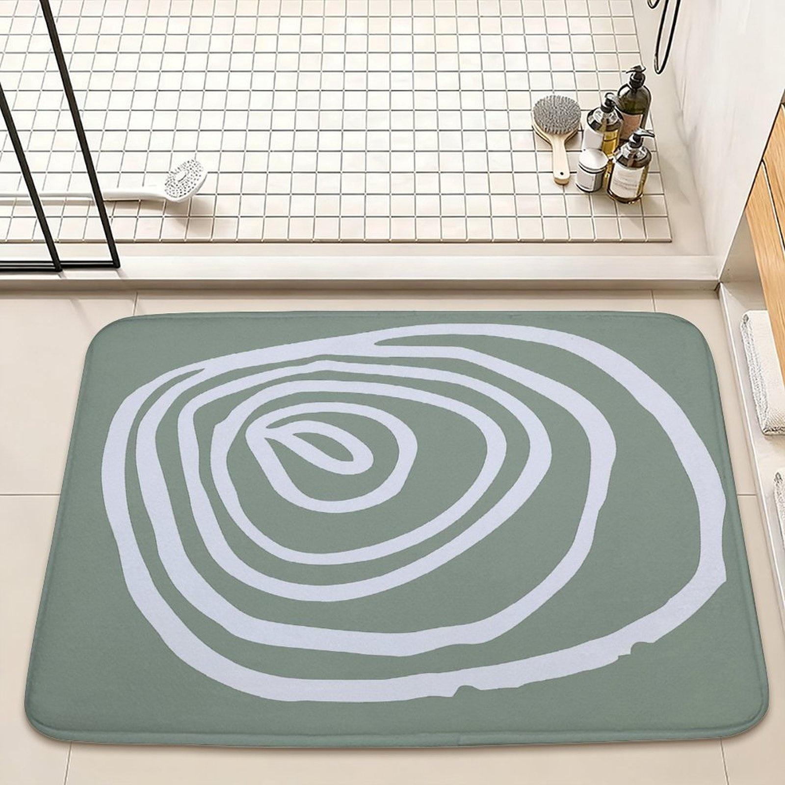 

Spiral Line Door Mat – Minimalist Abstract Pattern, Calm Nature-Inspired Entryway Mat for Bathroom, Kitchen 40x60cm16x24in