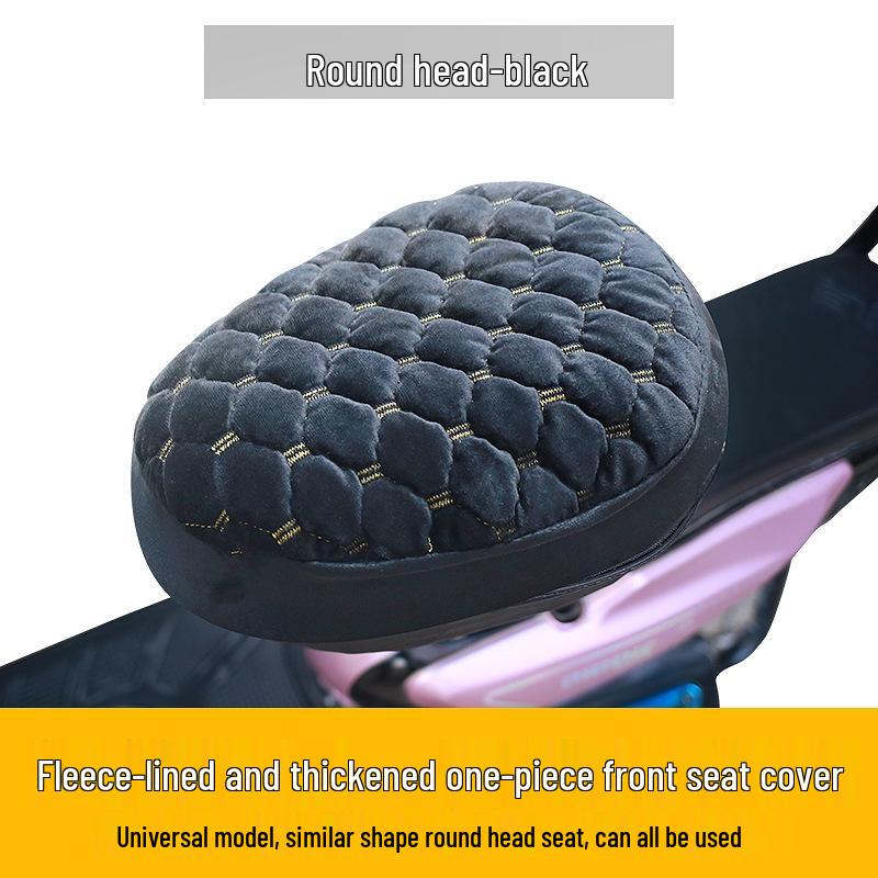 Plüsch-Winter-Sitzbezug für Elektrofahrzeuge - Verdickter Schwamm, Universell passend für Fahrräder und Akku-Fahrzeuge