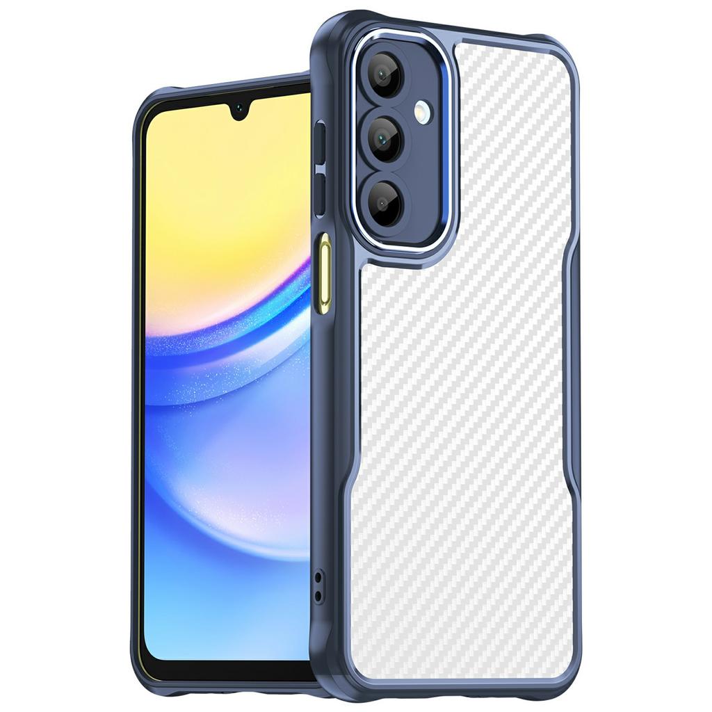 For Samsung Galaxy A16 5G/A16 4G Case Carbon Fiber Scratch-Resistant TPU+PC Phone Cover