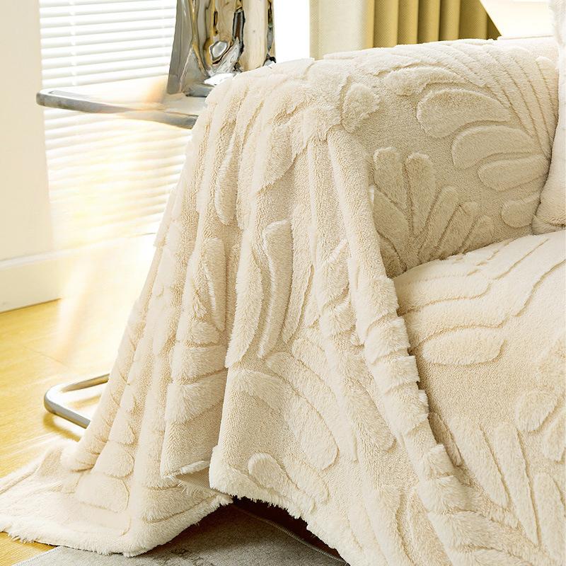 Winter Thickened Rabbit Plush Sofa Cover Cloth A Whole Piece of Full Covered Cover Towel Sofa Cover