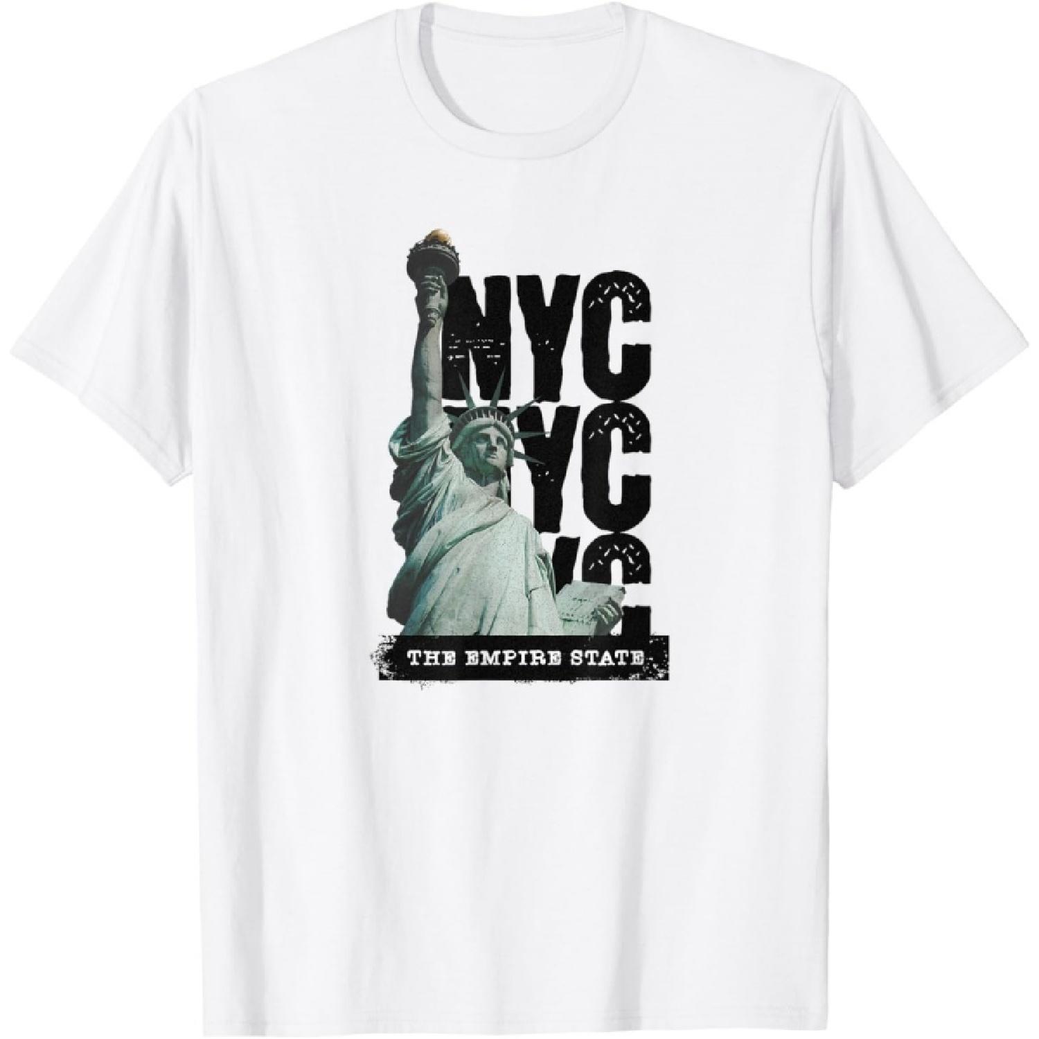 NYC Empire State Building Skyline Vintage Retro Travel T-Shirt XXXXXL белый