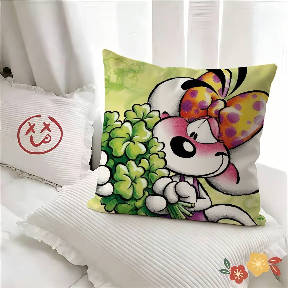pc Classic Cartoon Character Diddl Pillow Case Fashion Square Pillowcase Bedroom Sofa Room Ins Decoration Leisure